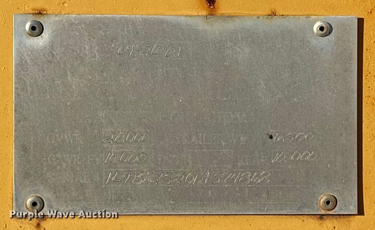 image for item FI0103 2001 L & L Trailer Mfg. equipment trailer