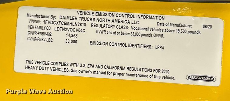 image for item FI1516 2021 Freightliner M2 bucket truck