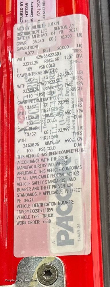 image for item FI1519 2025 Peterbilt 567 dump truck