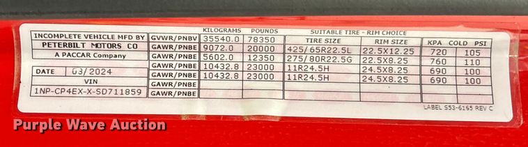 image for item FI1519 2025 Peterbilt 567 dump truck