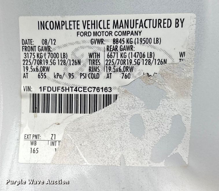 image for item FI1529 2012 Ford F550 Super Duty utility / service truck