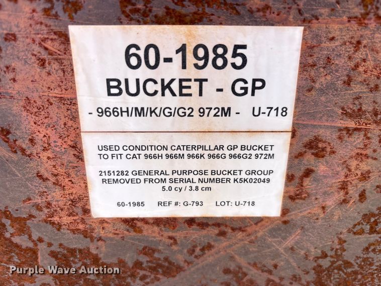 image for item FI2003 Caterpillar GP wheel loader bucket