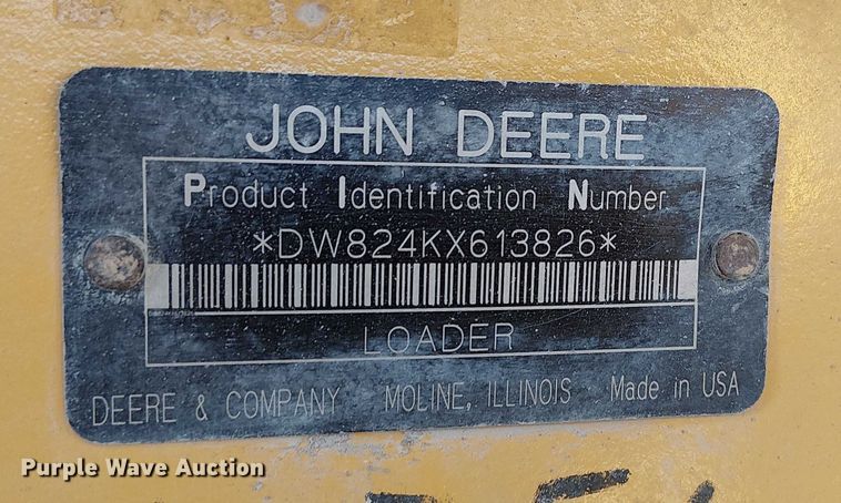 image for item FK0696 2009 John Deere 824K wheel loader