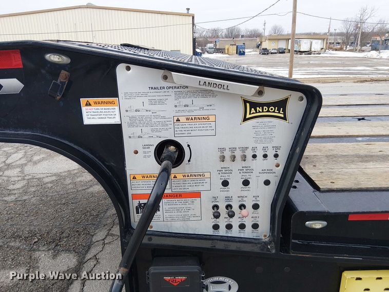 image for item FK0736 2019 Landoll 440B drop tilt deck equipment trailer