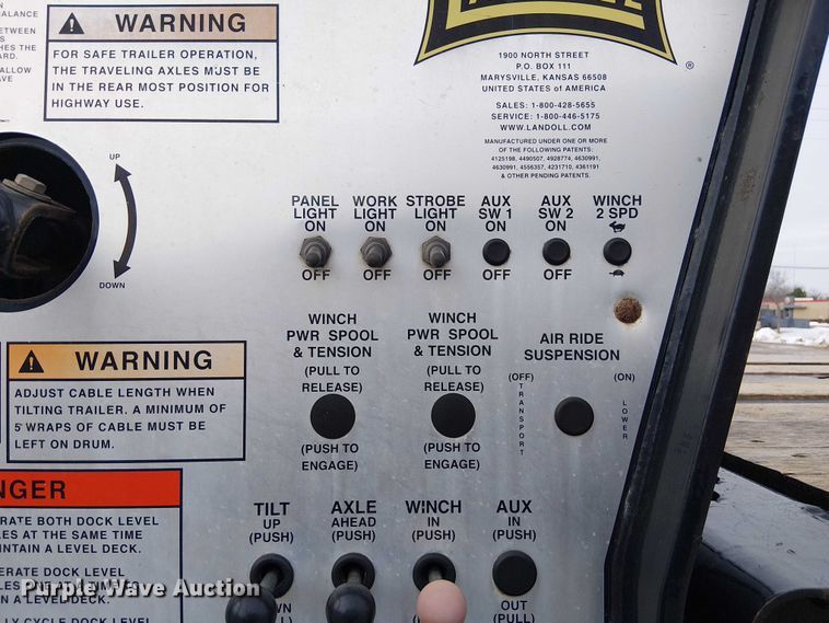 image for item FK0736 2019 Landoll 440B drop tilt deck equipment trailer