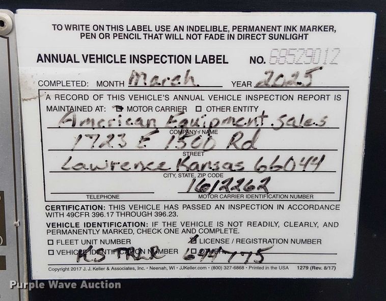 image for item FK0736 2019 Landoll 440B drop tilt deck equipment trailer