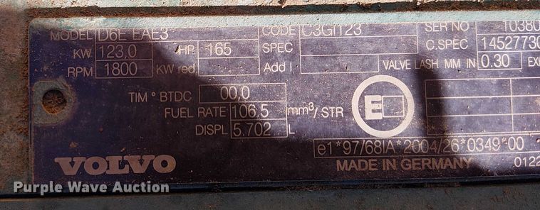 image for item FK0747 2007 Volvo EC210CL excavator