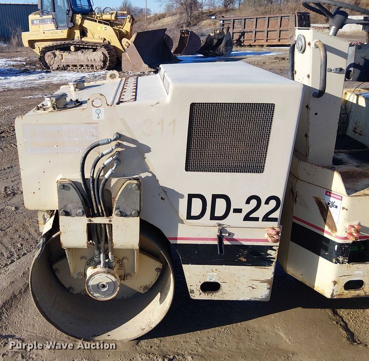 image for item FK0757 1995 Ingersoll Rand DD-22 double drum vibratory roller