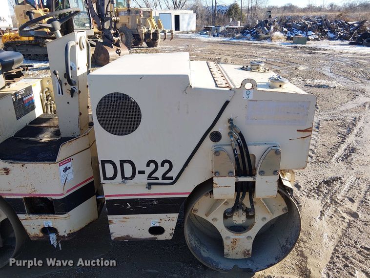 image for item FK0757 1995 Ingersoll Rand DD-22 double drum vibratory roller