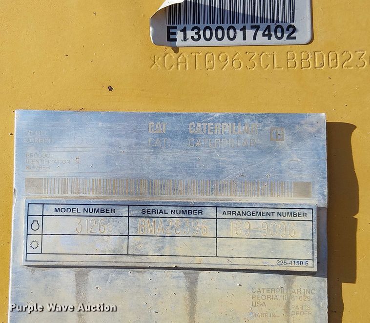 image for item FK0759 2006 Caterpillar 963C track loader