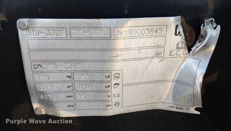 image for item FK0763 Caterpillar mini excavator bucket