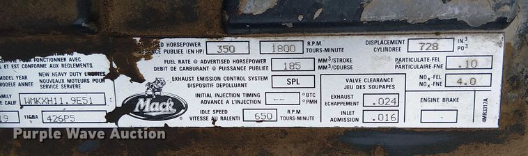 image for item FK0798 1999 Mack RD688S dump truck