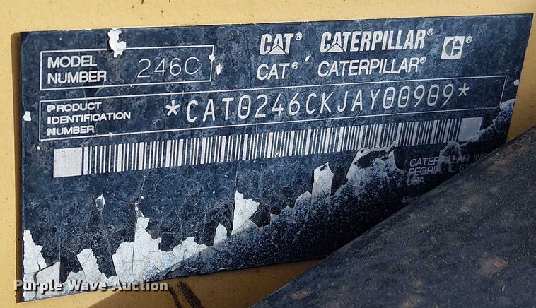 image for item FK0837 2008 Caterpillar 246C skid steer loader