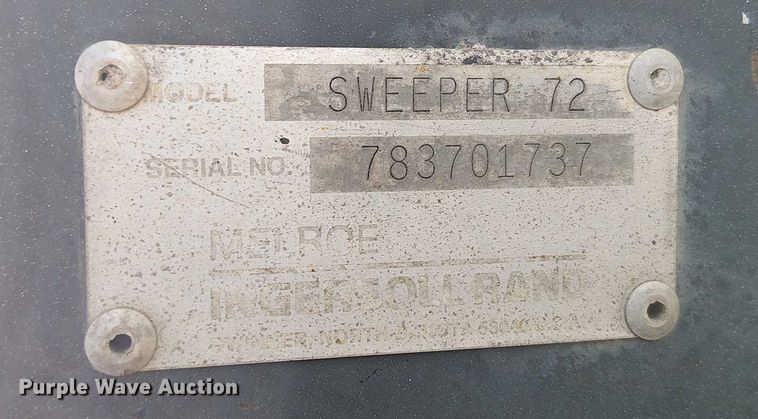 image for item FK0838 Ingersoll Rand Sweeper 72 skid steer sweeper