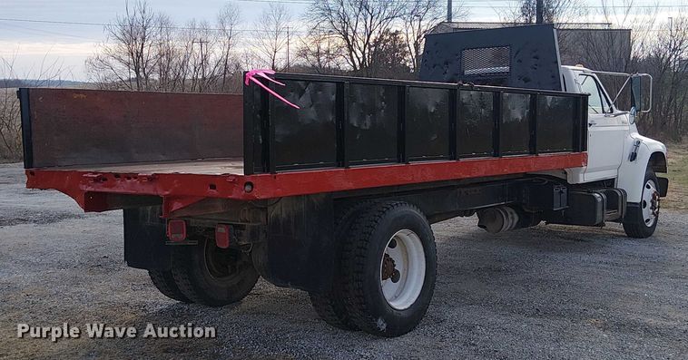 image for item FK0871 1998 Ford F800 dump flatbed truck