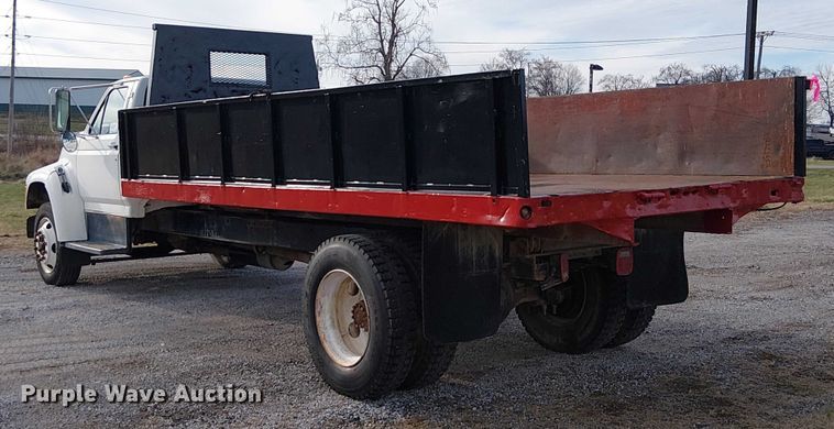 image for item FK0871 1998 Ford F800 dump flatbed truck
