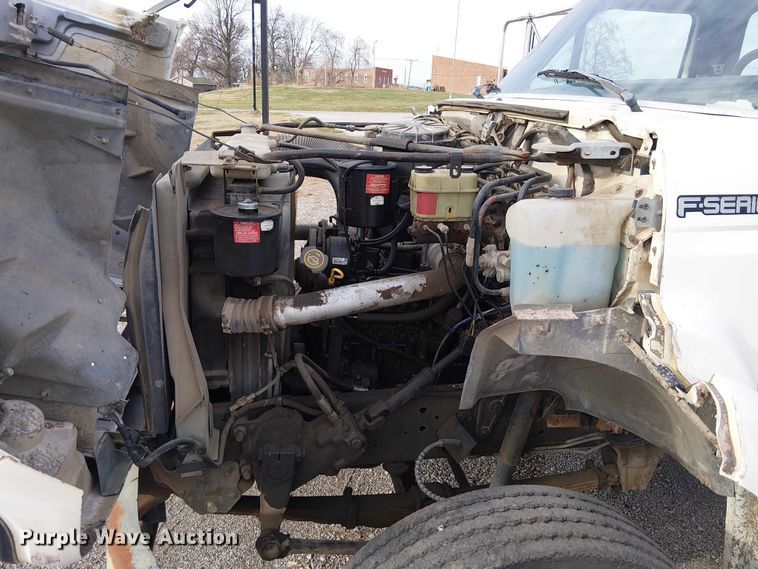 image for item FK0871 1998 Ford F800 dump flatbed truck