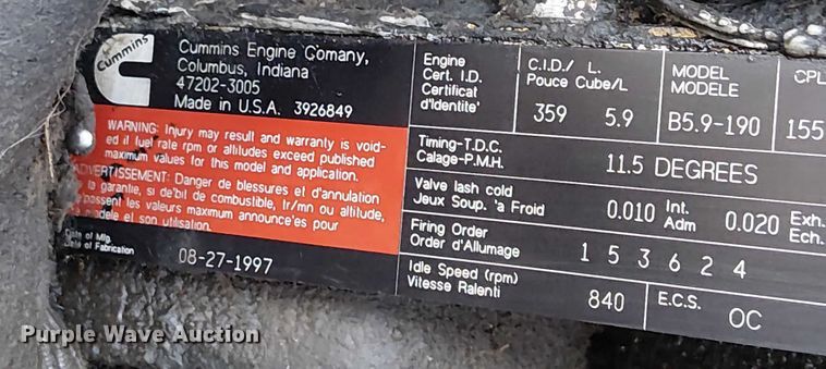 image for item FK0871 1998 Ford F800 dump flatbed truck