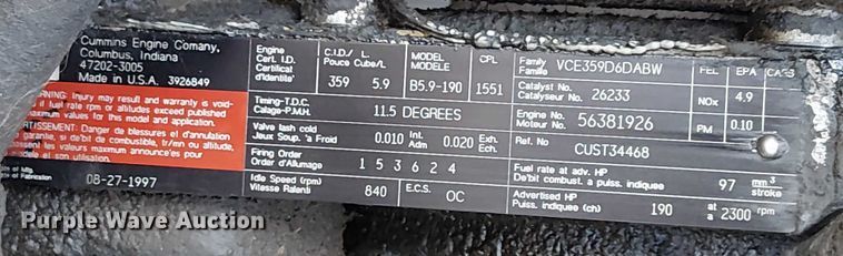 image for item FK0871 1998 Ford F800 dump flatbed truck