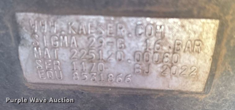 image for item FK2509 2022 Kaeser Mobilair M118 air compressor