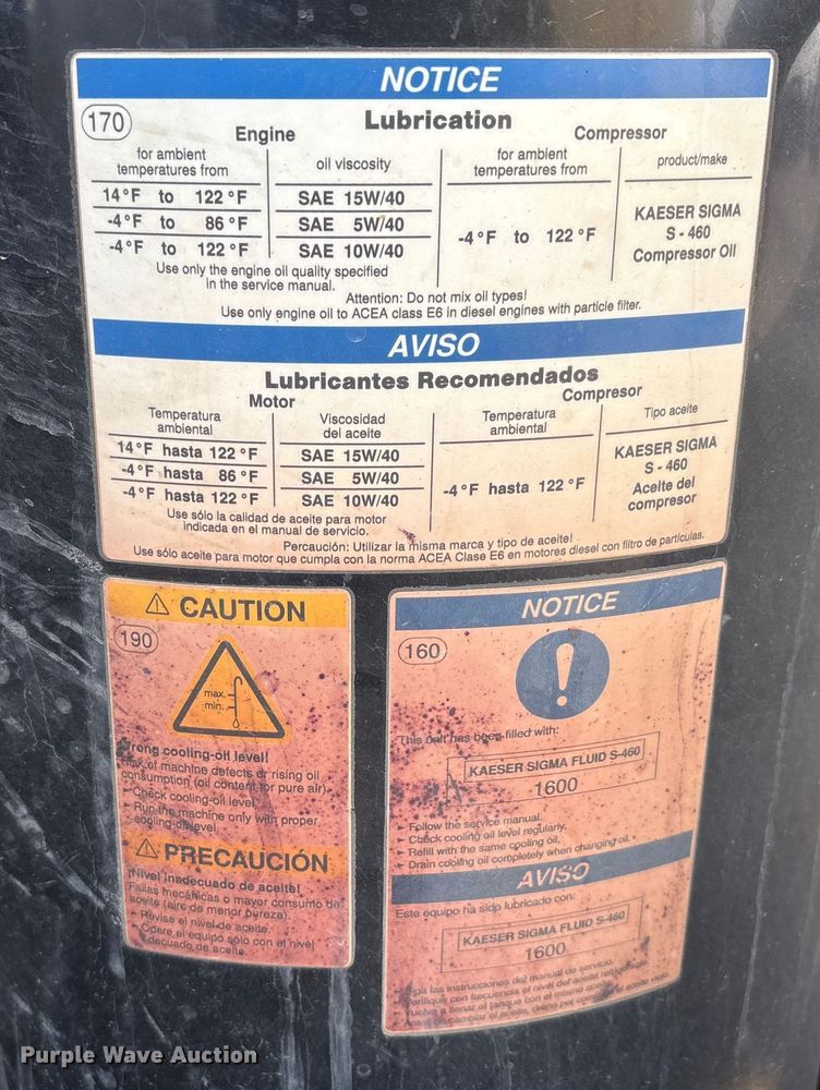 image for item FK2509 2022 Kaeser Mobilair M118 air compressor