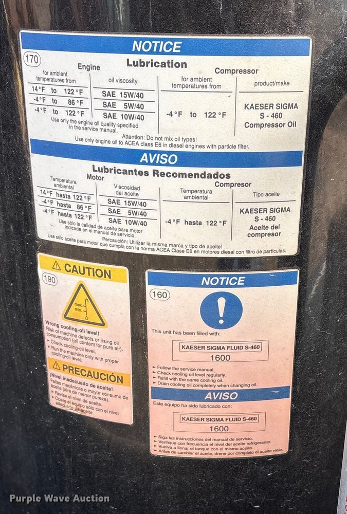 image for item FK2510 2021 Kaeser Mobilair M118 air compressor