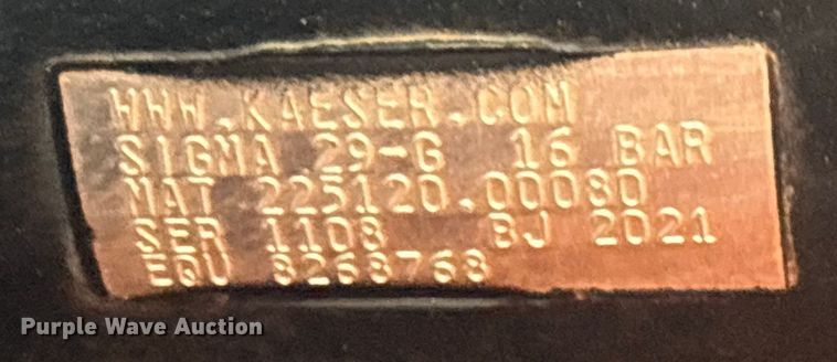 image for item FK2510 2021 Kaeser Mobilair M118 air compressor