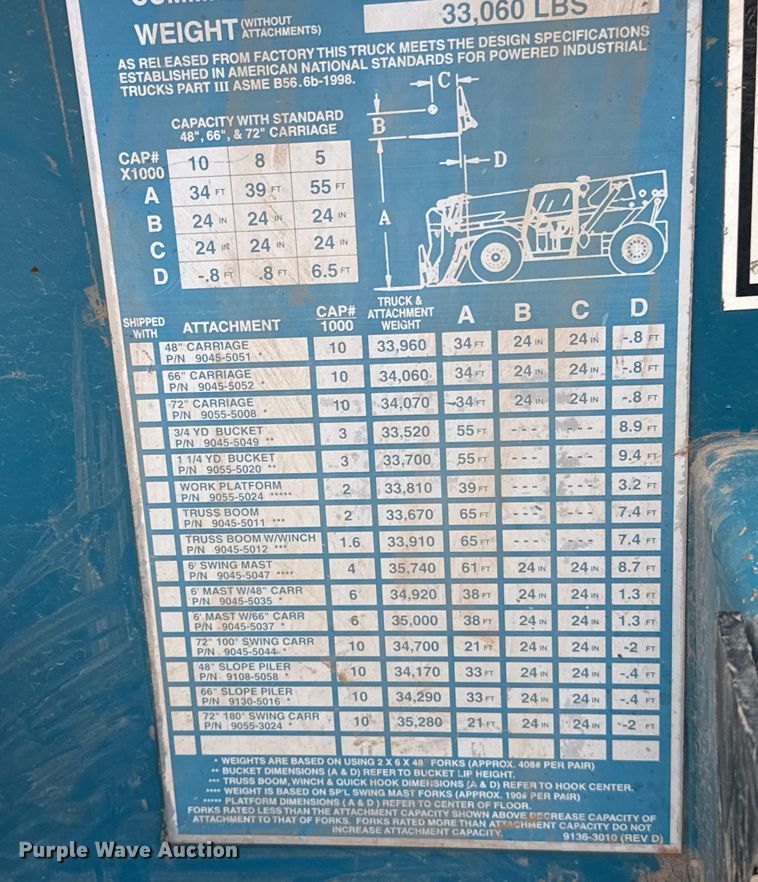 image for item HI9388 2004 Gradall 544D-10 telehandler
