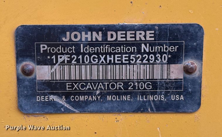 image for item HI9389 2015 John Deere 210G LC excavator