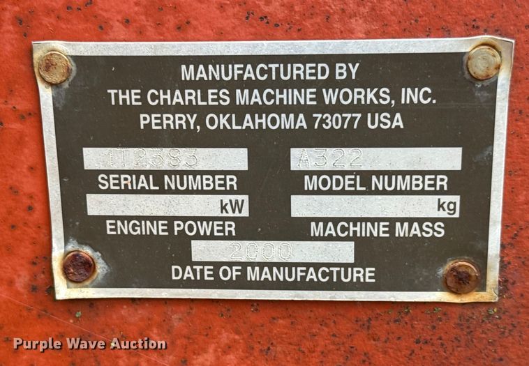 image for item NA9936 2000 Ditch Witch 3700 trencher