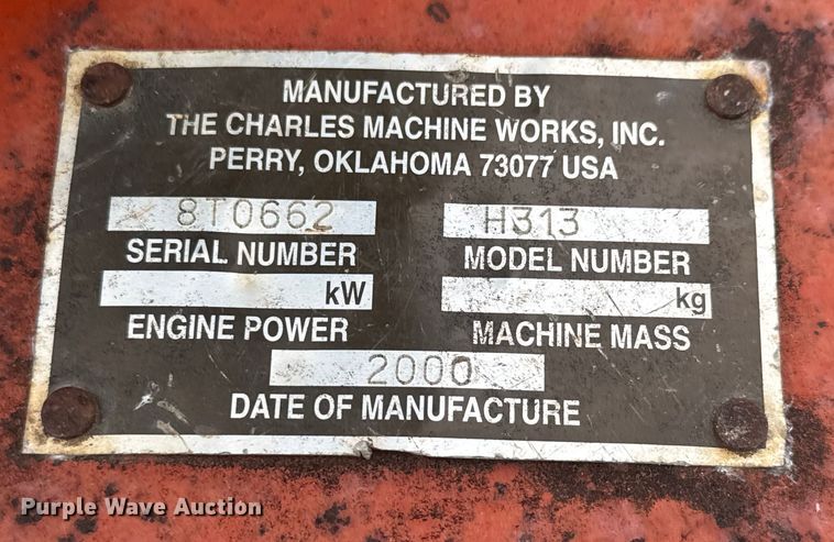 image for item NA9936 2000 Ditch Witch 3700 trencher