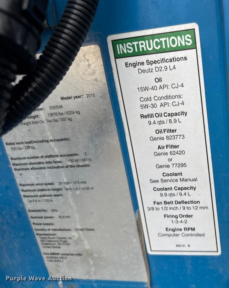 image for item NA9982 2015 Genie Z-45/25J boom lift