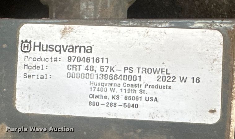 image for item NB9013 Husqvarna CRT 48, 57K-PS Trowel power trowel