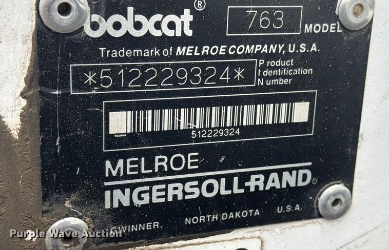 image for item NB9016 1997 Bobcat 763 skid steer loader