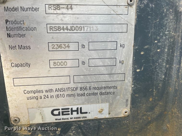 image for item ND9455 Gehl RS8-44 telehandler