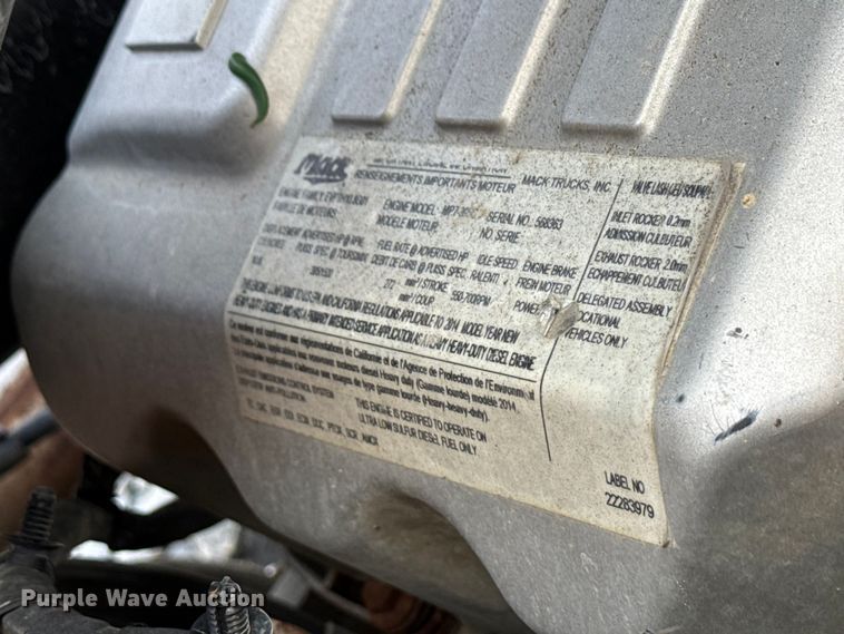 image for item ND9457 2015 Mack GU713 dump truck