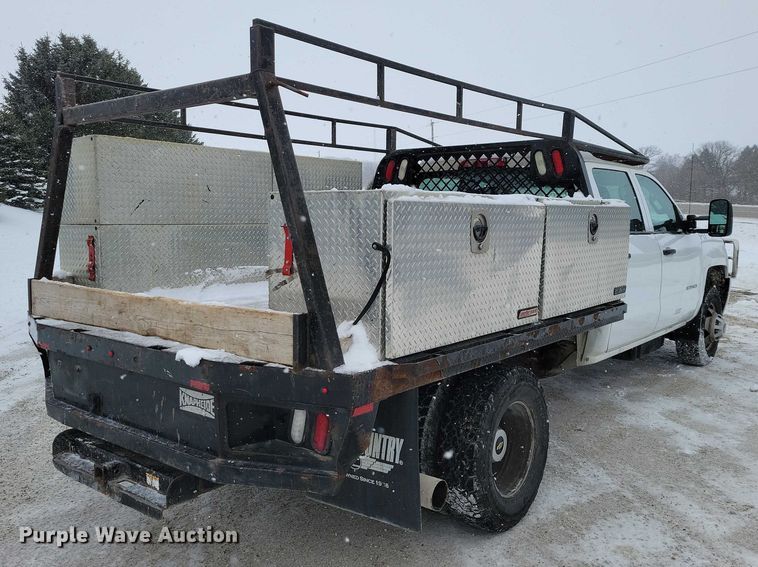 image for item NO9826 2016 Chevrolet Silverado 3500HD Crew Cab utility bed pickup truck