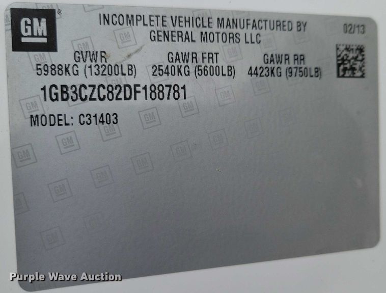 image for item NO9828 2013 Chevrolet Silverado 3500HD flatbed pickup truck