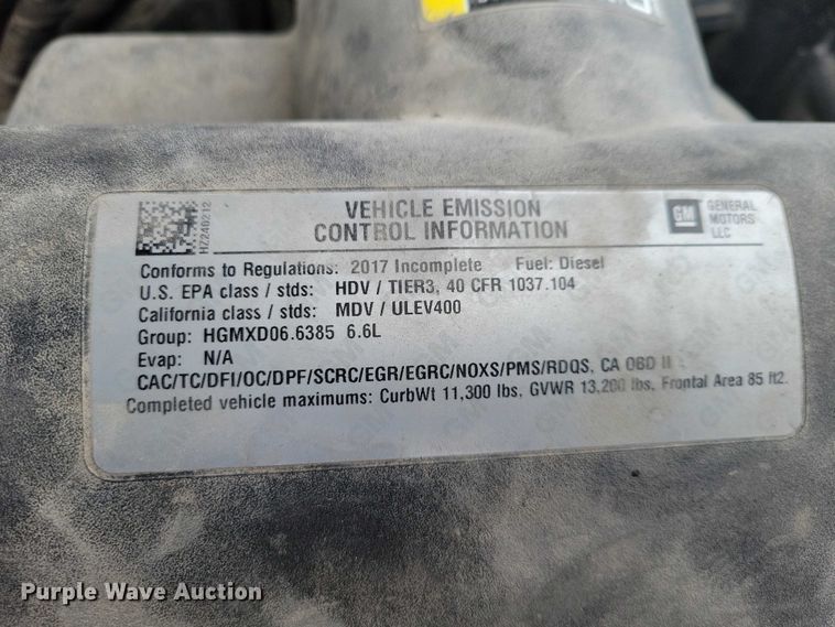 image for item NO9829 2017 Chevrolet Silverado 3500HD Double Cab flatbed pickup truck