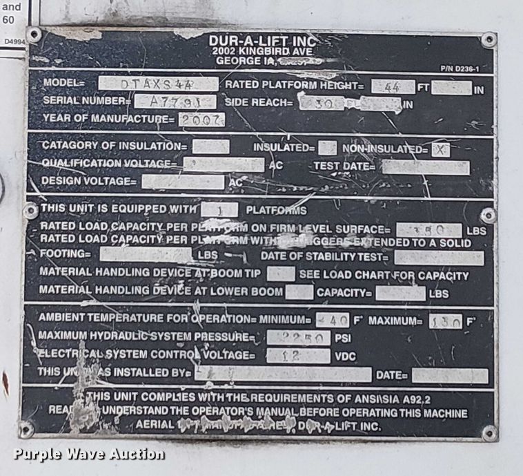 image for item YA1157 2016 Ford F550 Super Duty bucket truck