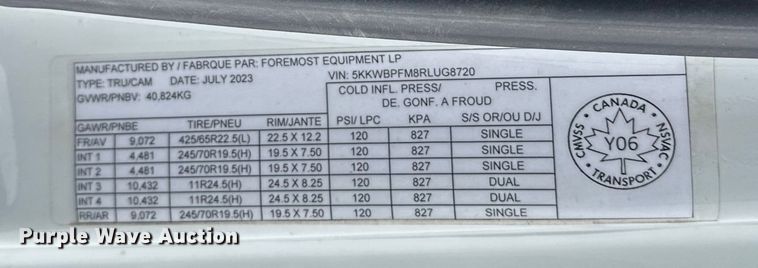 image for item YA1625 2024 Western Star 47X hydrovac truck