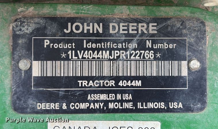 image for item YA1642 2024 John Deere 4044M MFWD tractor