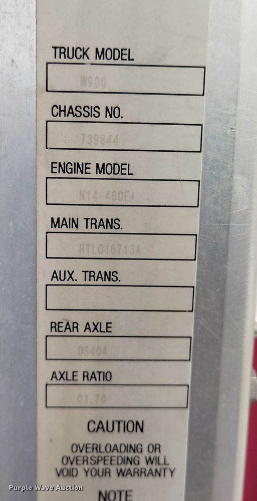 image for item DT0803 1997 Kenworth W900 semi truck