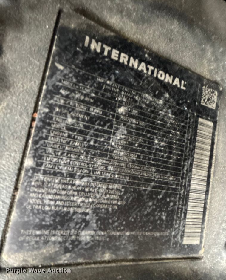 image for item DU0289 2020 International LT625 semi truck