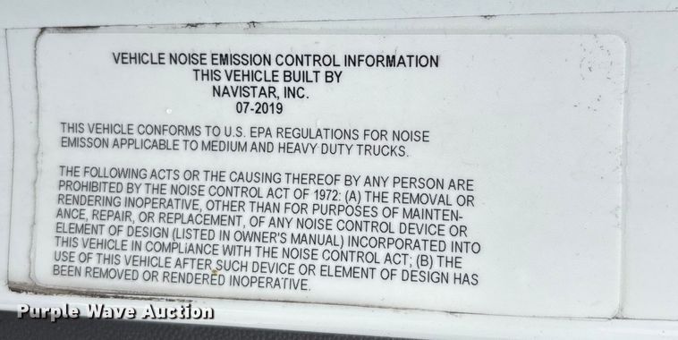 image for item DU0289 2020 International LT625 semi truck