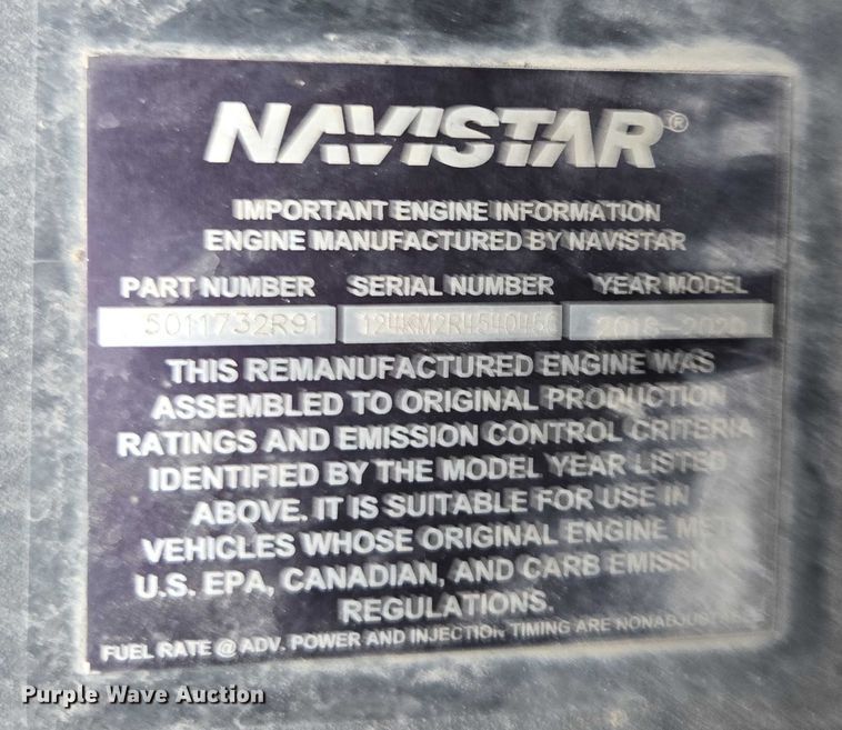 image for item DU2539 2018 International RH613 semi truck