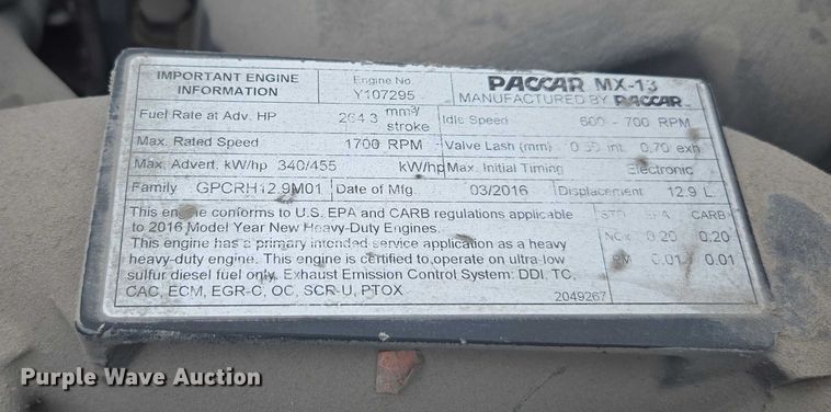 image for item DU2540 2017 Kenworth T680 semi truck