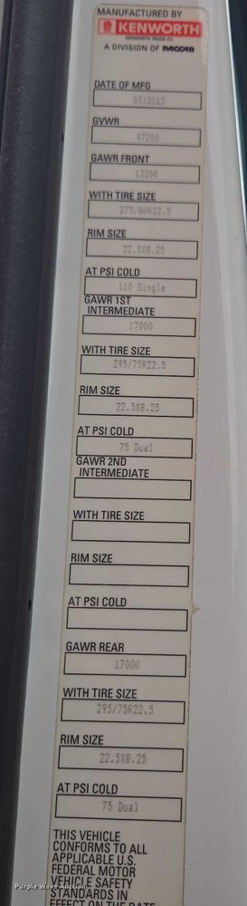 image for item DU2545 2014 Kenworth T680 semi truck