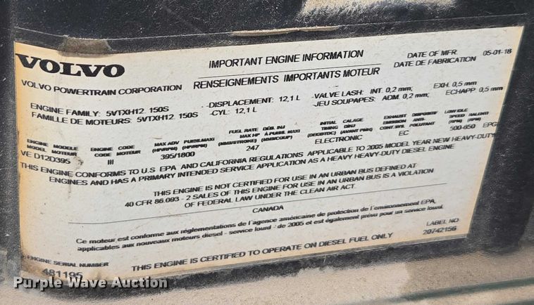 image for item DU2548 2006 Volvo VNM semi truck