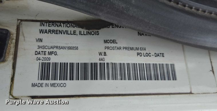 image for item DU2549 2010 International ProStar semi truck